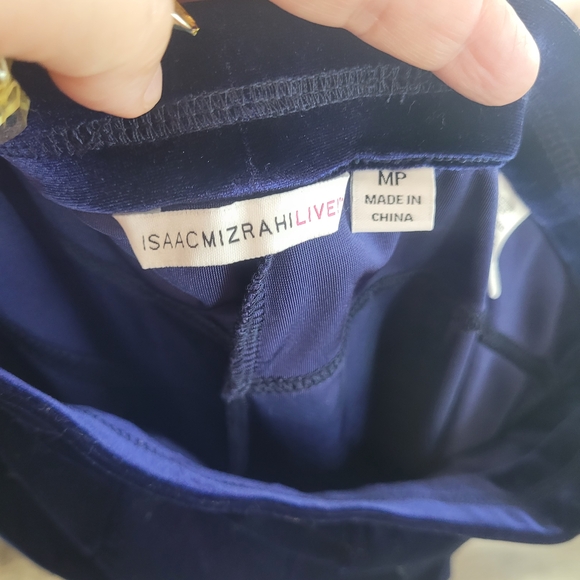 Elegant Velvet Navy Blue Women's Size MP - Picture 5 of 9